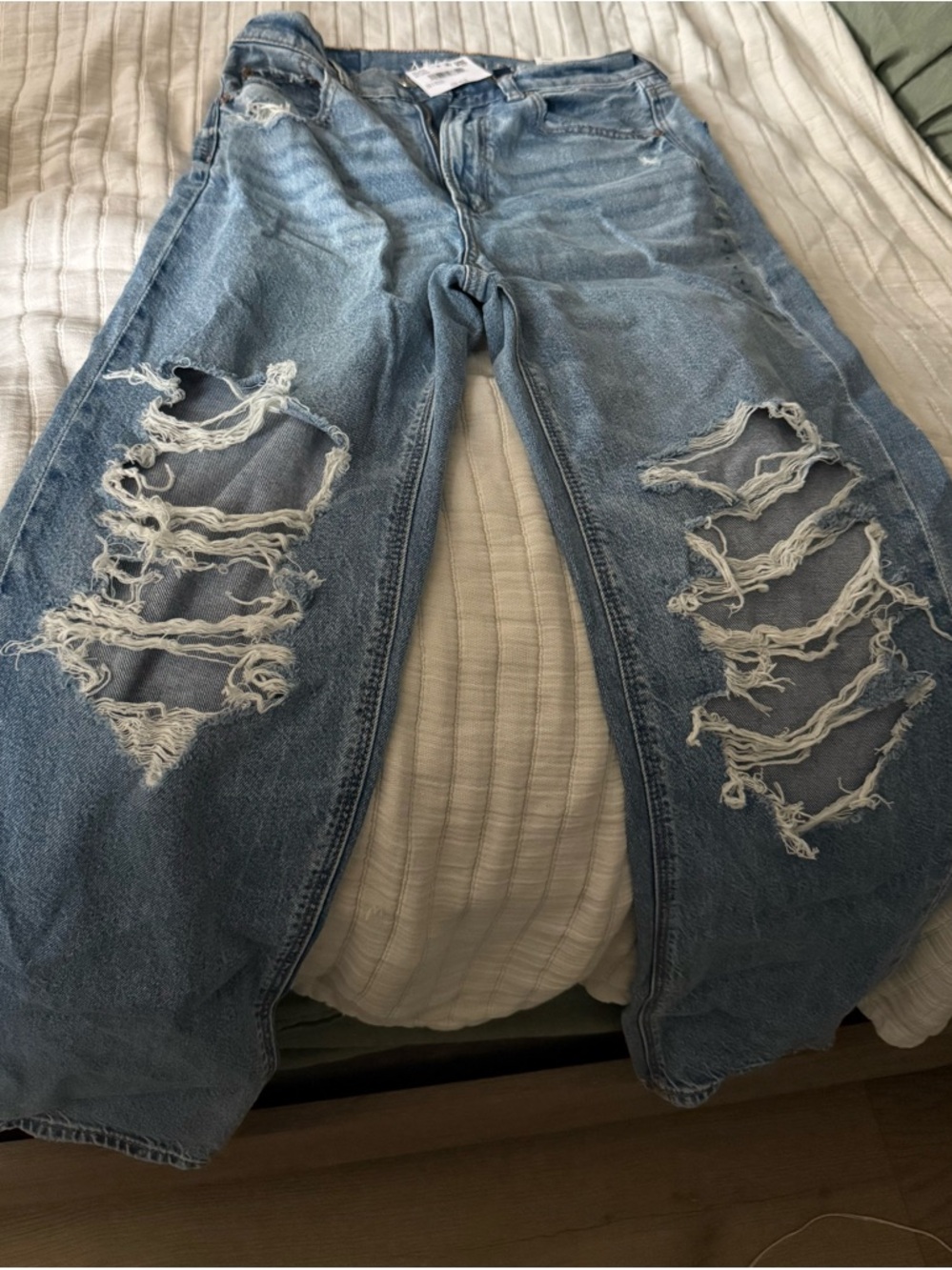 American Eagle Outfitters Light Blue Straight Leg Jeans